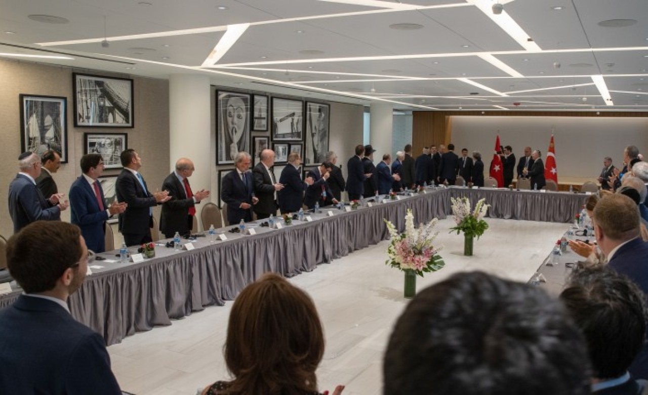 Cumhurbaşkanı Erdoğan,  ABD'de yahudileri kabul etti