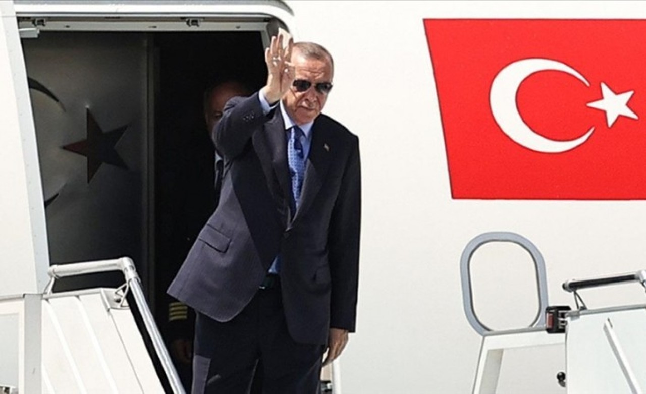 Cumhurbaşkanı Erdoğan,  Özbekistan'dan ABD'ye gitti