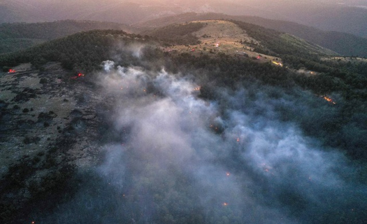 Eskişehir'de orman yangını sürüyor