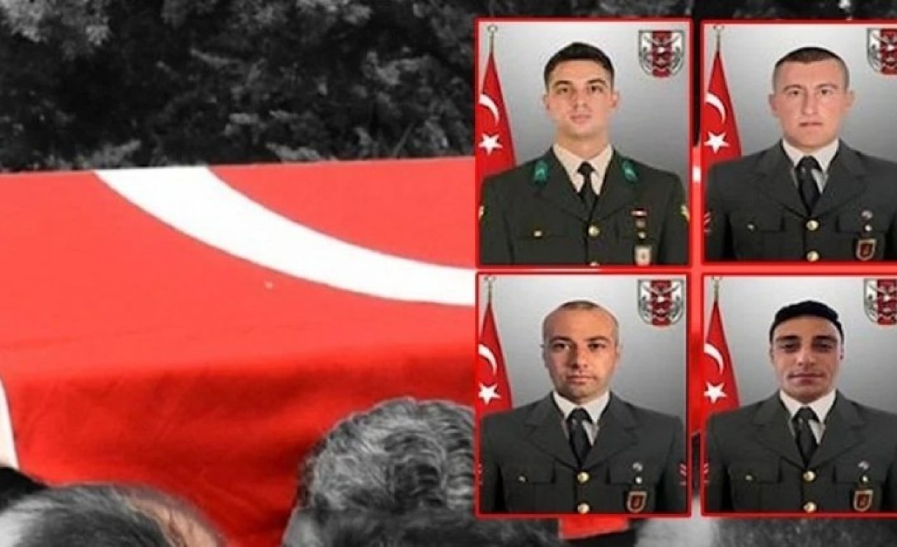 Kuzey Irak'tan acı haber: Astsubay Kıdemli Çavuş Gökhan Ağıl,  Piyade Uzman Çavuşlar Fatih Kalkan,  Harun Yıldırım ve Savaş Borlu şehit oldu