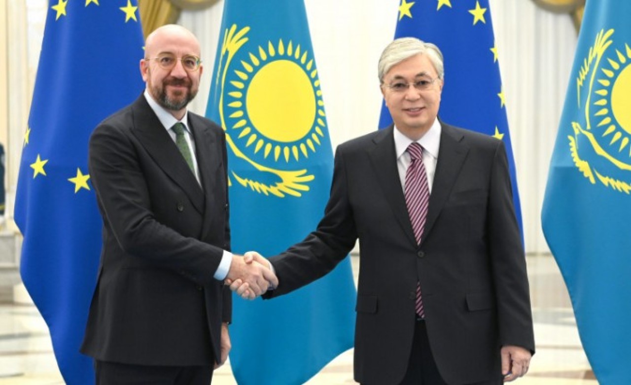 AB Konseyi Başkanı Michel,  Kazakistan Cumhurbaşkanı Tokayev ile görüştü