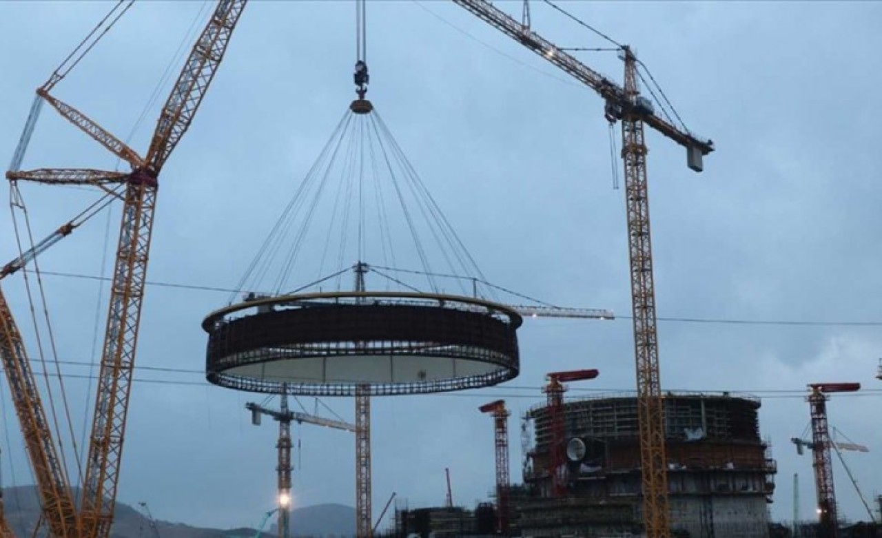 Akkuyu NGS'nin 1. ünitesinde iç koruma kabuğu tamamlanıyor