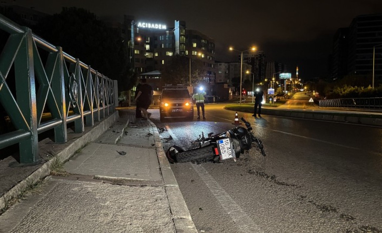 Bursa'da motosikletiyle kaza yapan Gökhan Bulut ağır yaralı