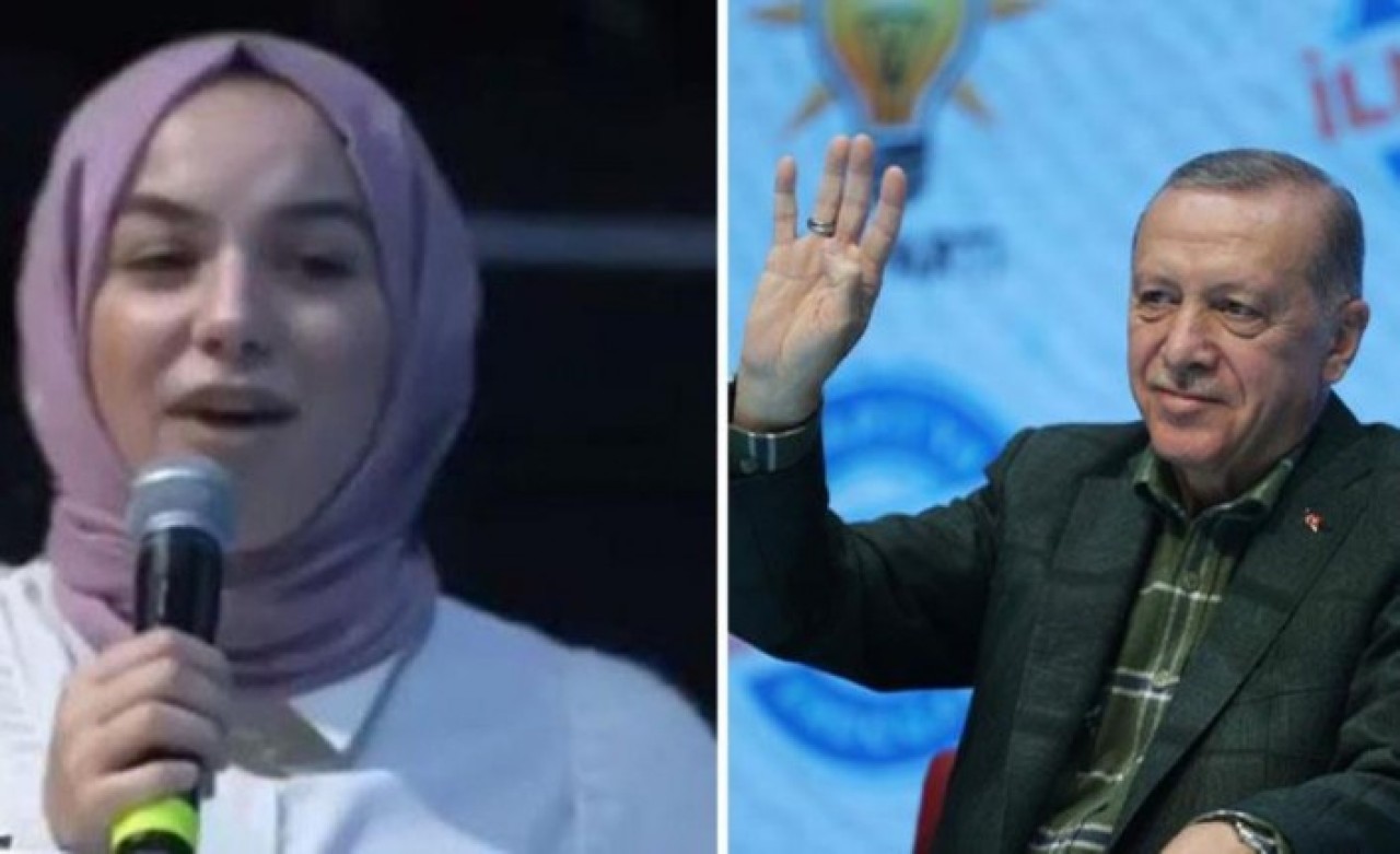 Diyarbakır'daki programda genç kızın Erdoğan için söylediği Kürtçe tabir salonu yıktı