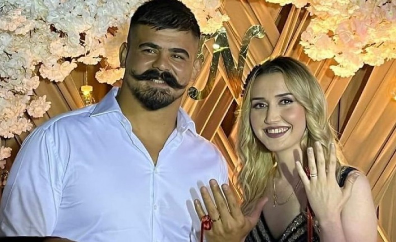 Kırkpınar başpehlivanı Cengizhan Şimşek,   Nur Damla Belen ile nişanlandı