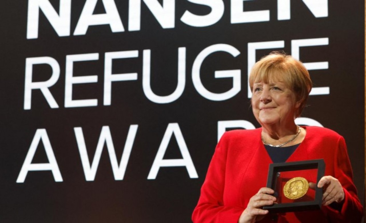 Mülteci ödülüne layık görülen Merkel'in konuşmasına,  Türkiye detayı damga vurdu