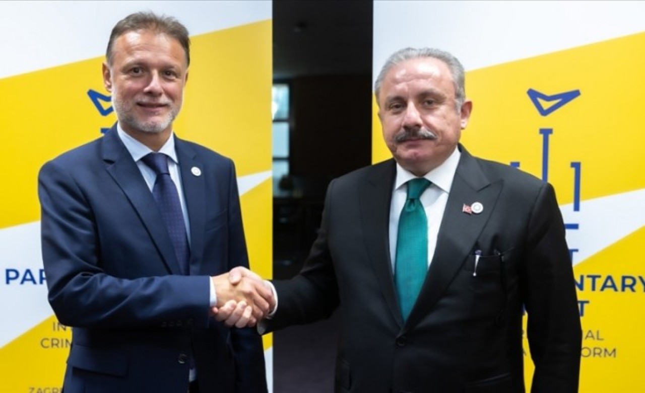 TBMM Başkanı Şentop,  Hırvatistan Meclis Başkanı Jandrokovıc ile görüştü