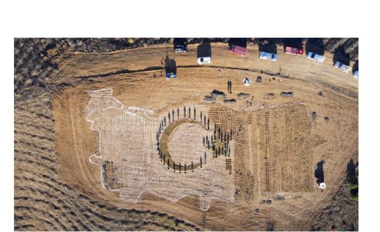 40 bin fidanla Türkiye haritası ve Türk bayrağı figürü oluşturuluyor