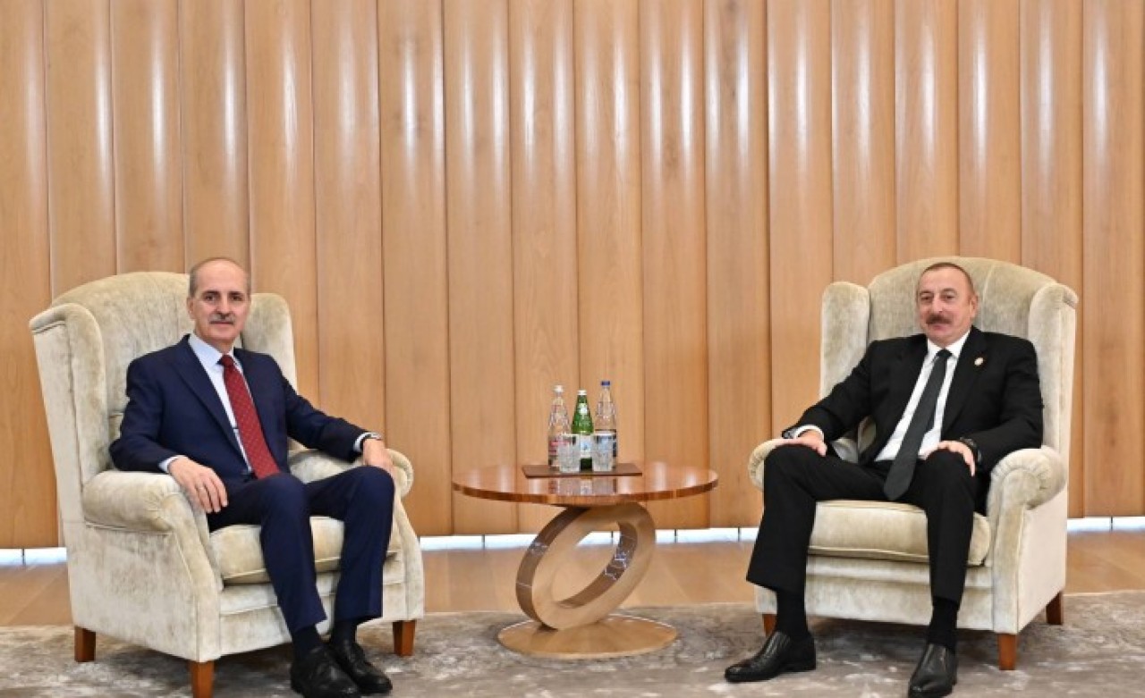 Azerbaycan Cumhurbaşkanı Aliyev,  AK Parti Genel Başkanvekili Kurtulmuş'u kabul etti