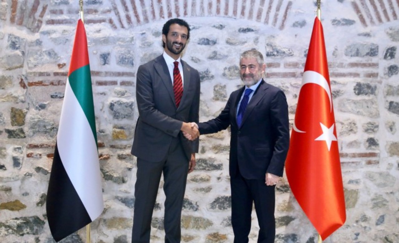 Bakan Nebati BAE Ekonomi Bakanı Abdullah bin Tuk el-Mari ile görüştü