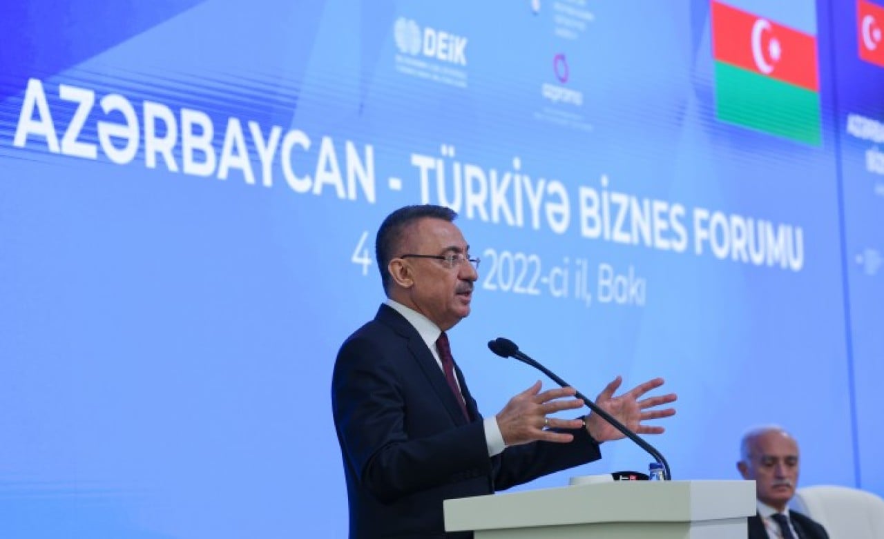 Cumhurbaşkanı Yardımcısı Oktay,  Türkiye-Azerbaycan İş Forumu'nda konuştu
