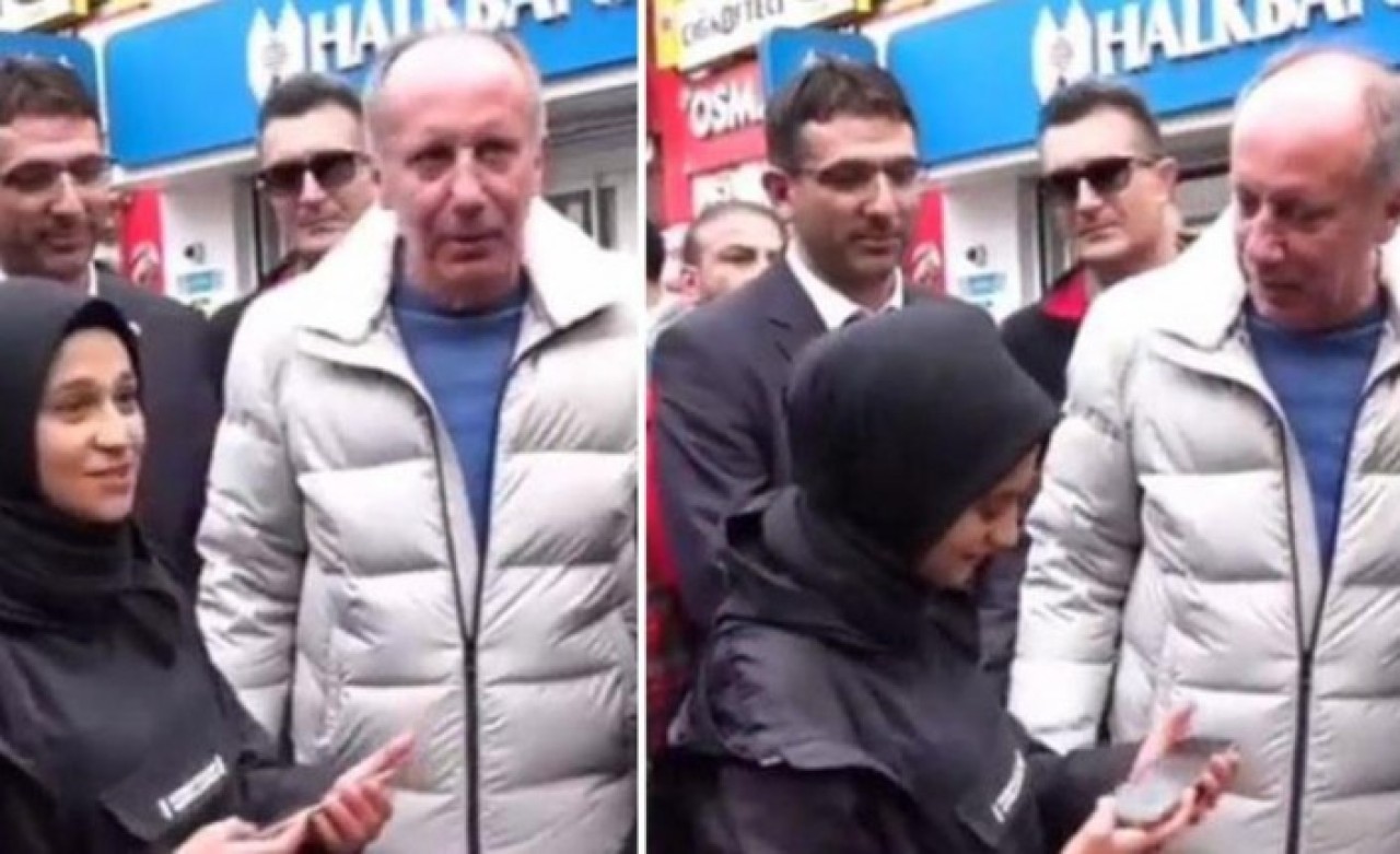 Fotoğraf çektiren genç kızın Muharrem İnce'ye sorduğu soru herkesi şoke etti