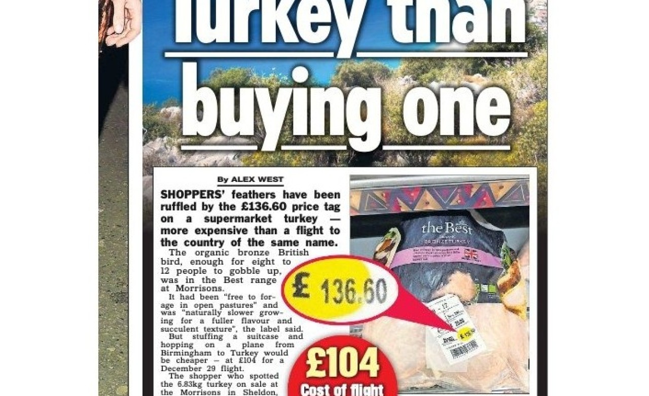 İngiliz basını: Hindi alamazsan Türkiye'ye uç,  daha ucuz!