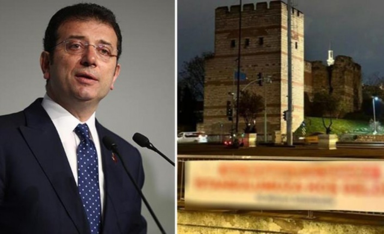 İstanbul'un dört bir yanına astılar! İBB Başkanı İmamoğlu'nu kızdıracak pankart
