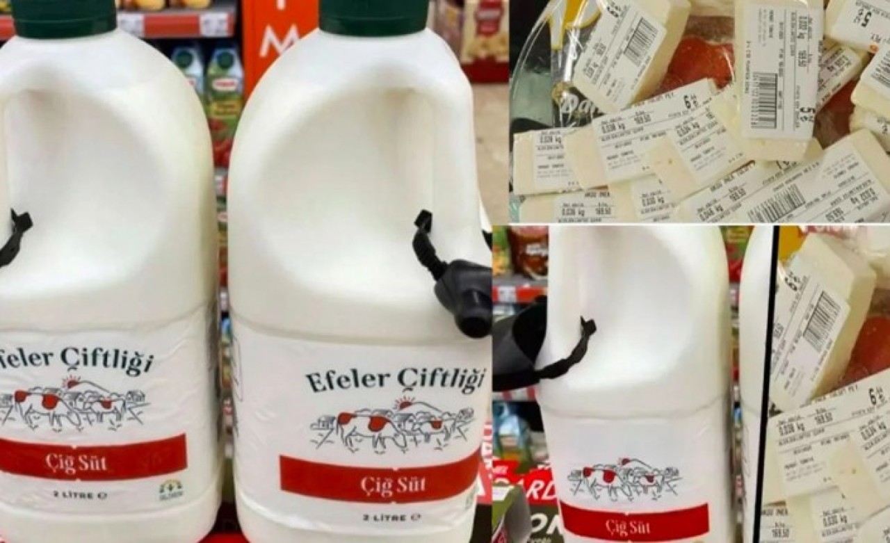Marketlerde bunu da gördük! Süte alarm taktılar,  peyniri dilimle satmaya başladılar