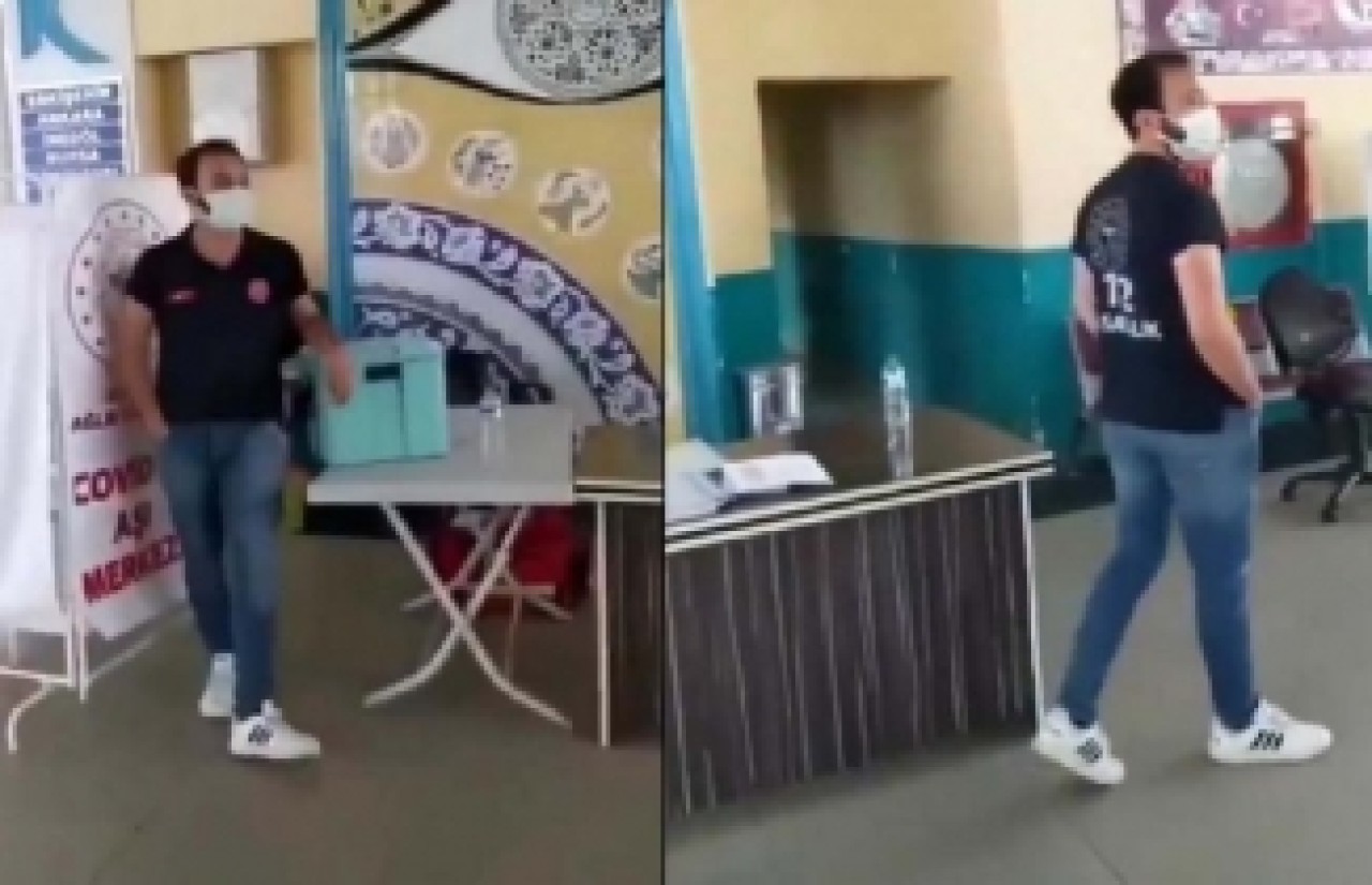 Otogarda mobil aşı standında 'Sinovac' ve 'BionTech' diye bağıran sağlıkçıya soruşturma