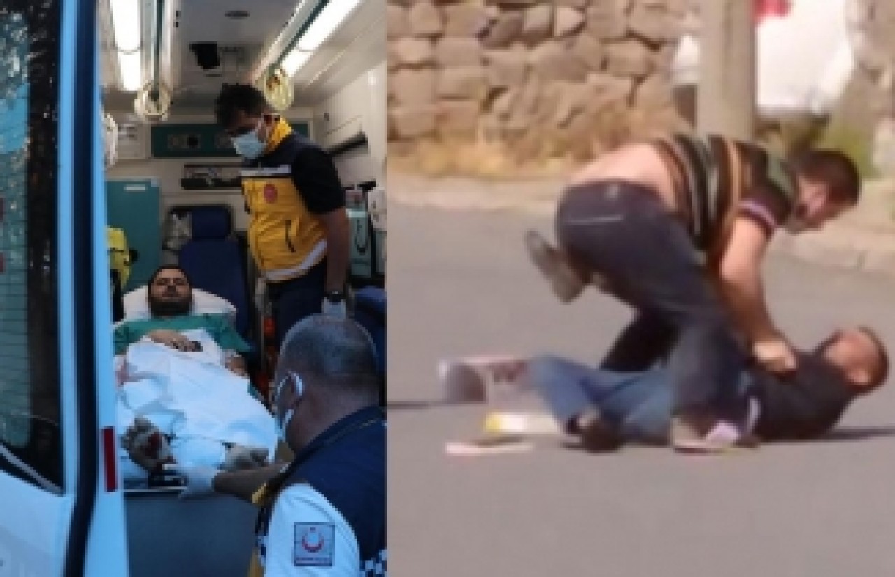 Kayseri'de tabancayla yaralanan doktorun saldırganı etkisiz hale getirmesi kamerada
