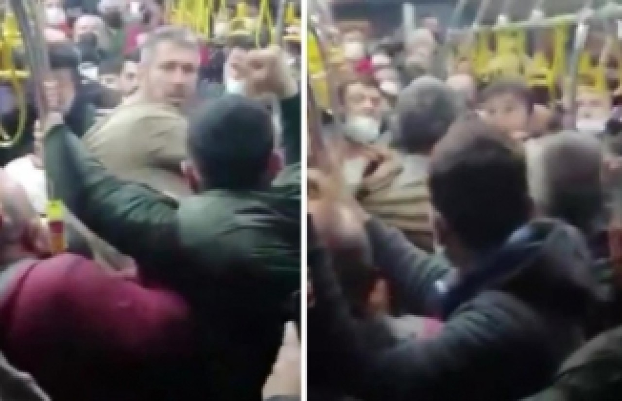 İETT otobüsü ringe döndü: Suriyeli çocukları kaldırmak istedi,  yumruklarla darbedildi!