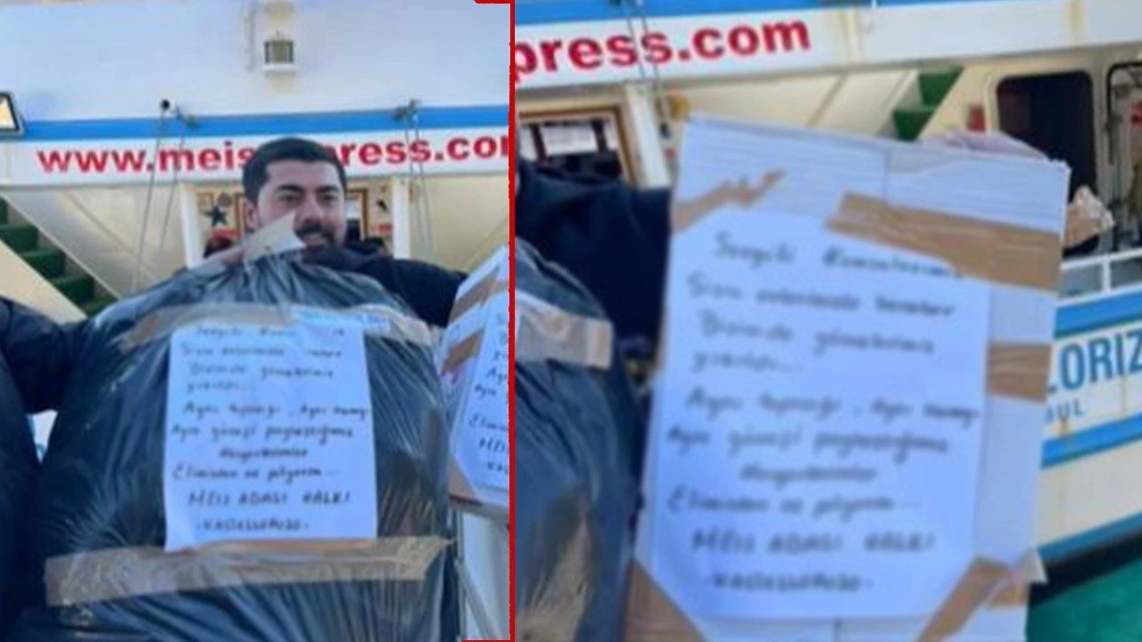 Yunan halkı depremzedeler için seferber oldu. Yardım kolilerinin üstündeki mesaj duygulandırdı