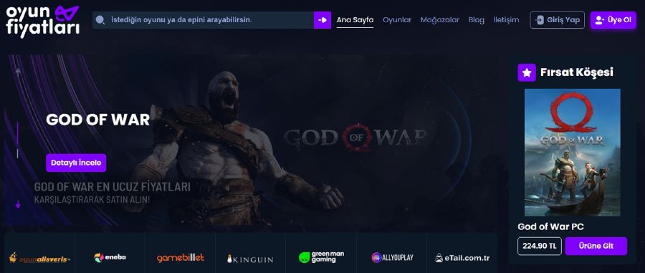 En Ucuz Epin Ve Oyunlar İçin Oyunfiyatlari.com