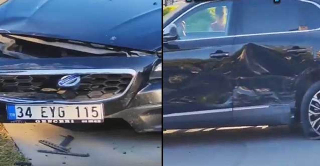 Togg'la Volvo çarpıştı görenler gözlerine inanamadı