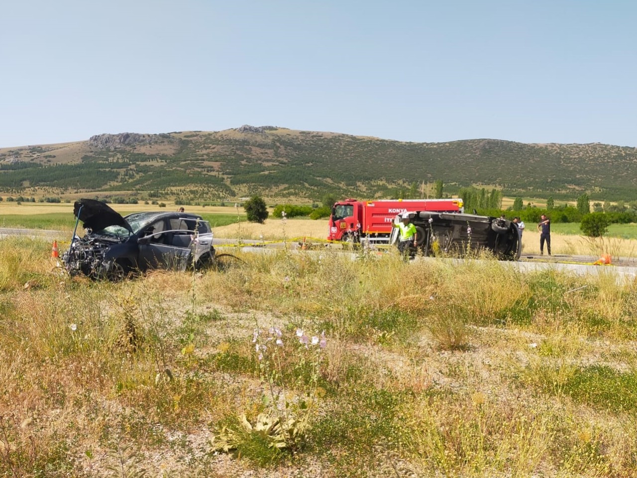 Konya'da kaza: Berat Bozkurt öldü. Veysel Kılınçer,  Eyüp,  Nihal,  Senanur ve Emin Latif Bozkurt yaralandı