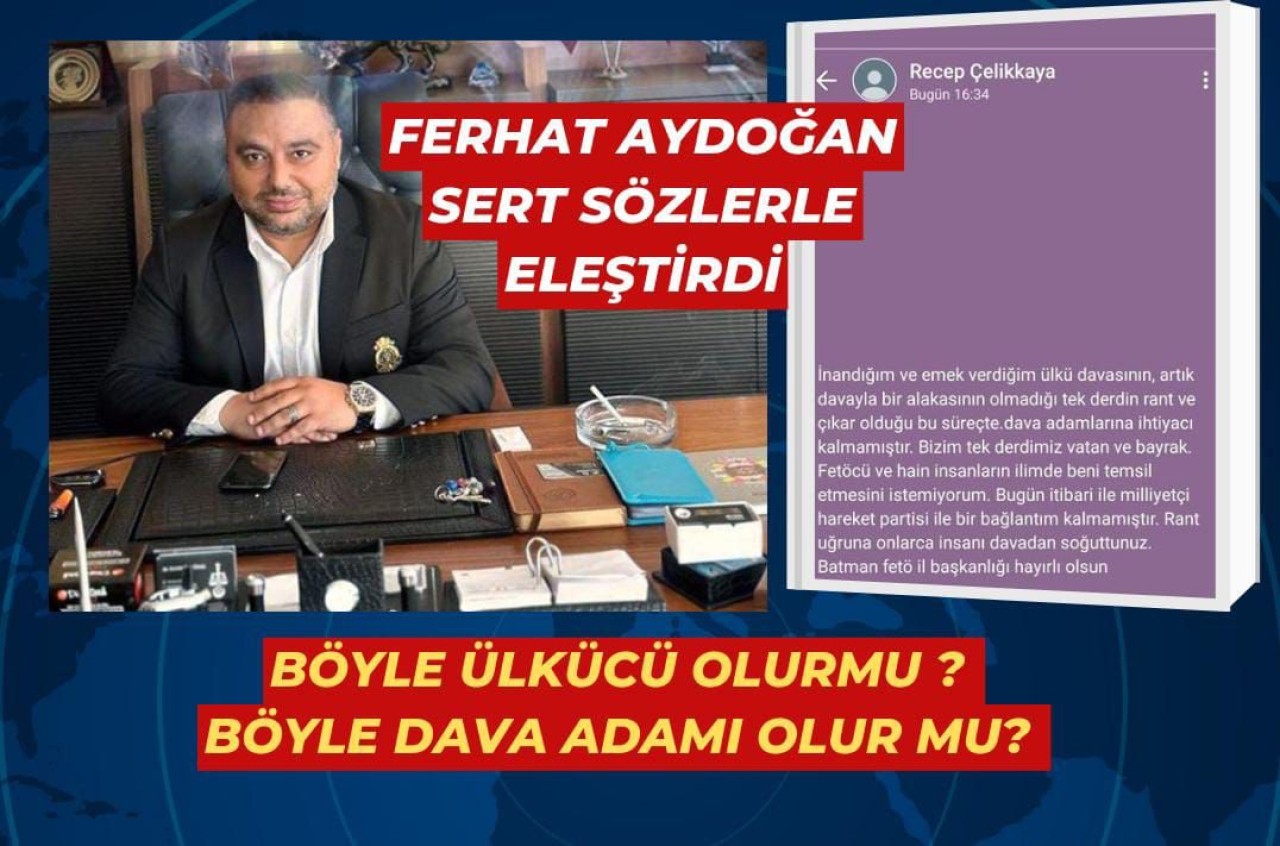 Ferhat Aydoğan’dan çok sert eleştiri