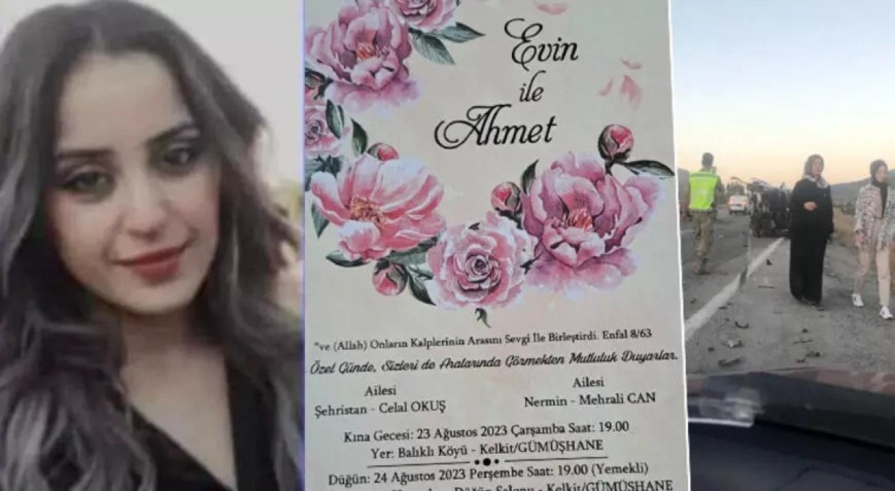 Şırnak'tan Kelkit'e gelin gelen Elvin Can düğün günü öldü. Annesi Şehristan Okuş da bir gün sonra öldü