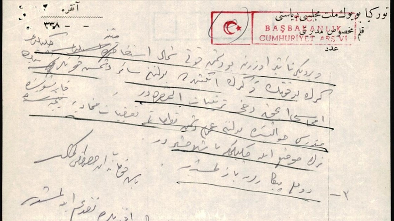 Milli Mücadele'nin en önemli safhasının ayrıntıları Atatürk'ün elinden yazılmış telgrafta