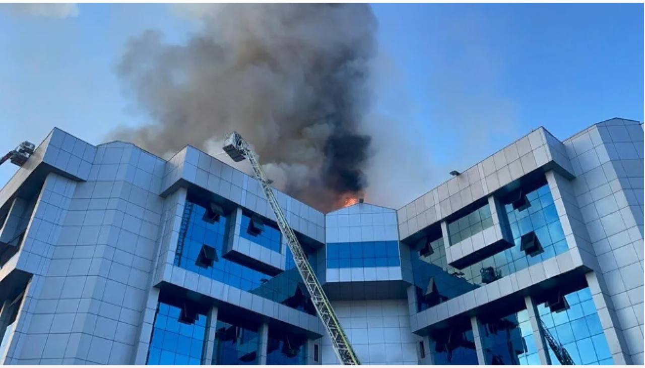 Konya belediye binasında yangın!