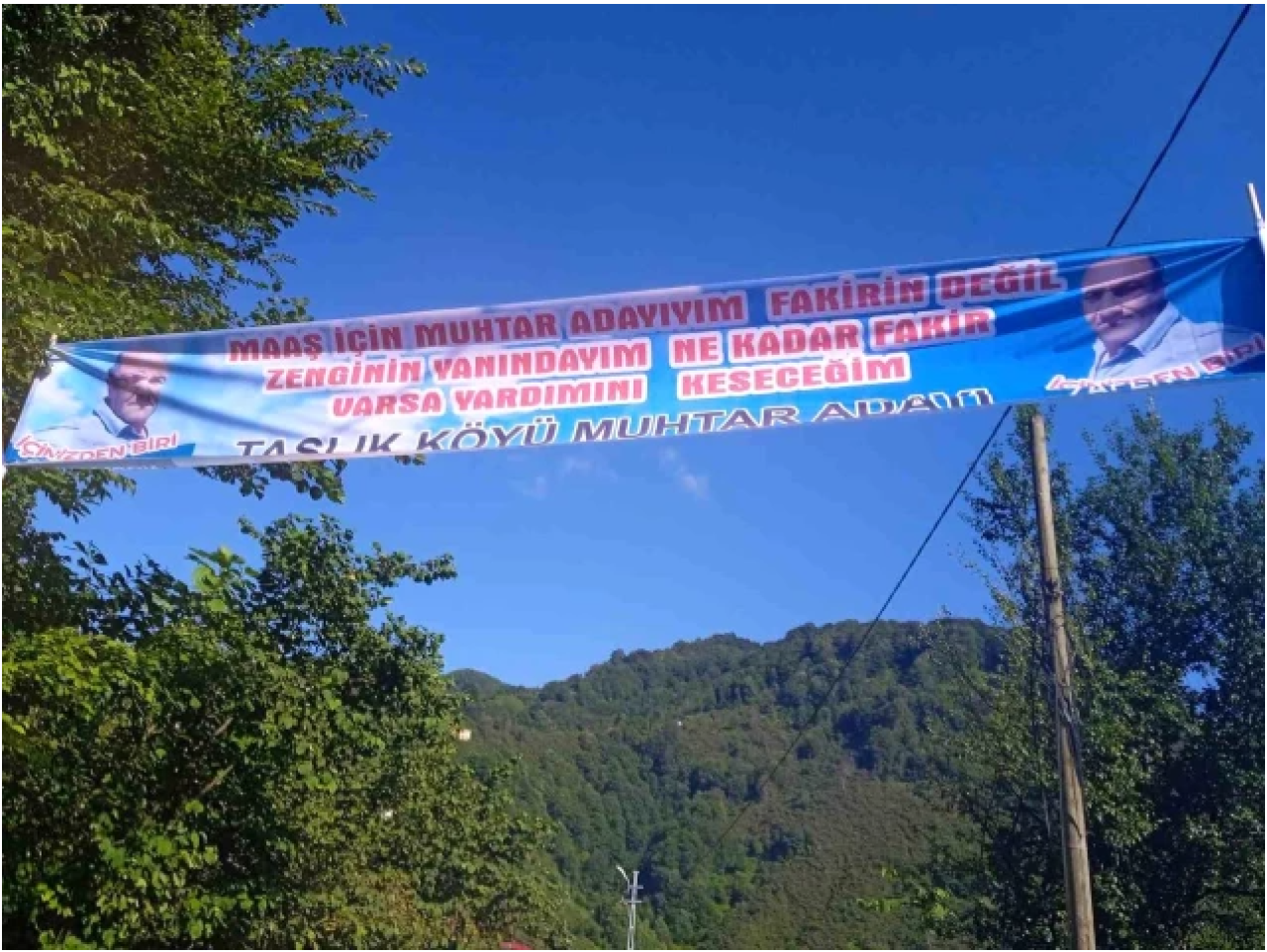 Sosyal medyada gündem olmuştu! Muhtarın astığı afiş başına iş aştı