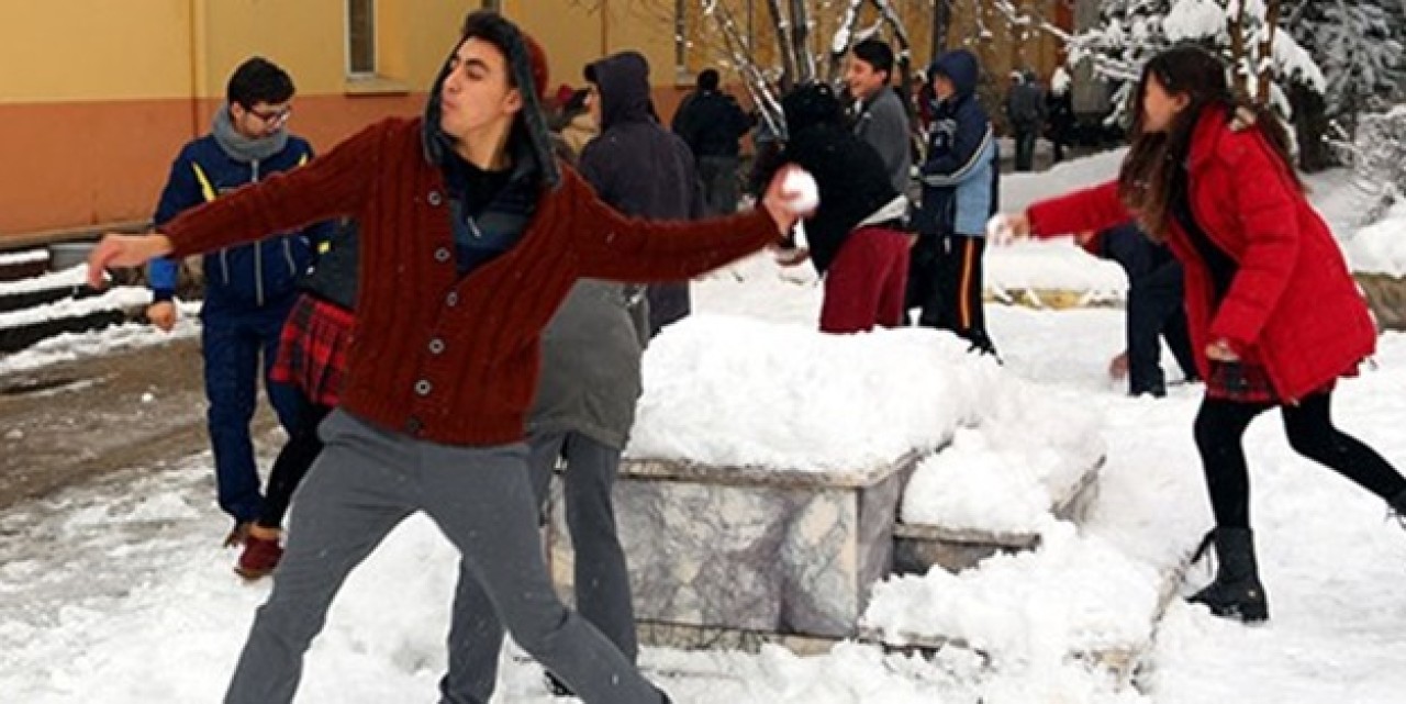 Kar bastırdı. Okullar tatil edildi