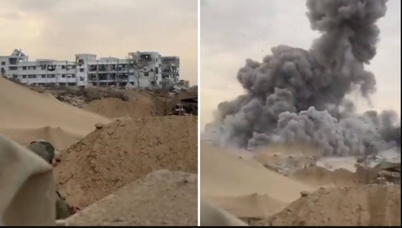 İsrail,  Gazze Şeridi'ndeki parlamento binasını patlattı!