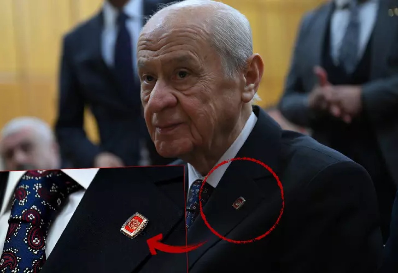 MHP Lideri Bahçeli’nin rozeti ve kravatındaki semboller dikkat çekti!