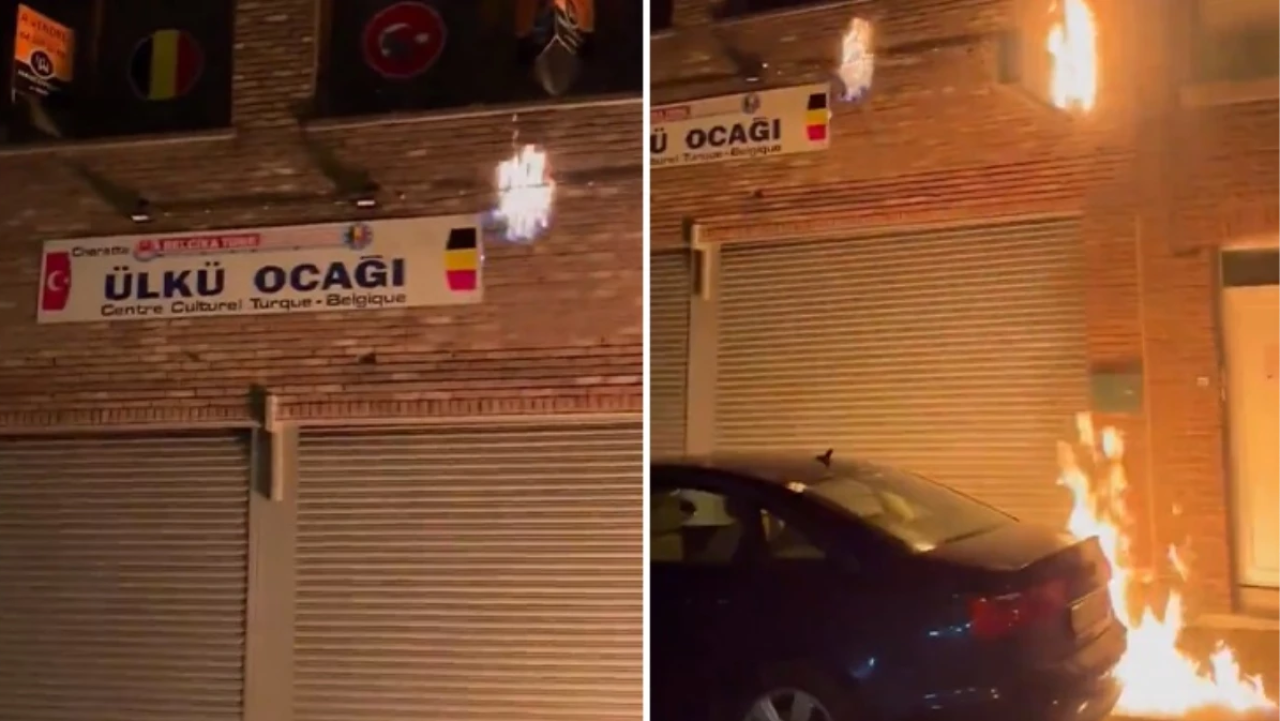 Belçika'da gerilim devam ediyor: Ülkü Ocağı binasına molotoflu saldırı!