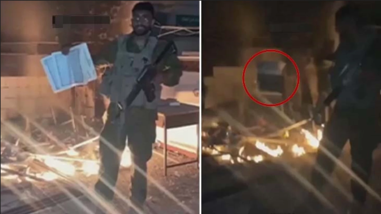 İsrail askeri camide Kur'an-ı Kerim'i ateşe attı!