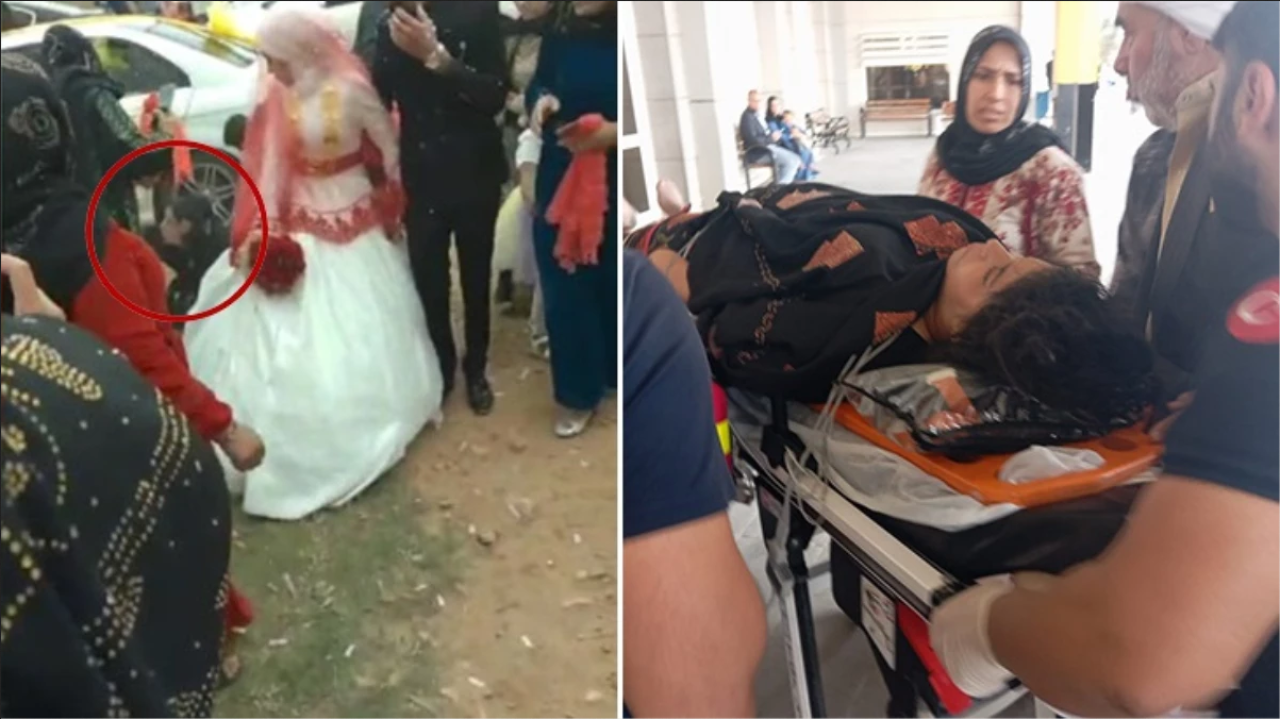 Gelinin duvağını topladığı sırada maganda kurşunuyla vuruldu!