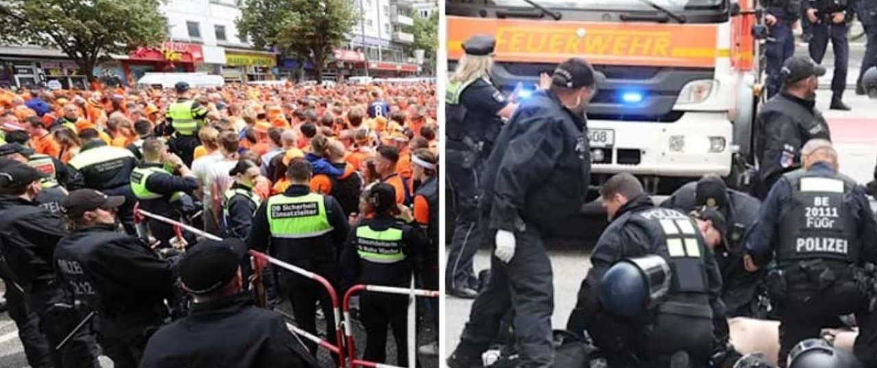 Hamburg'ta olaylı maç!