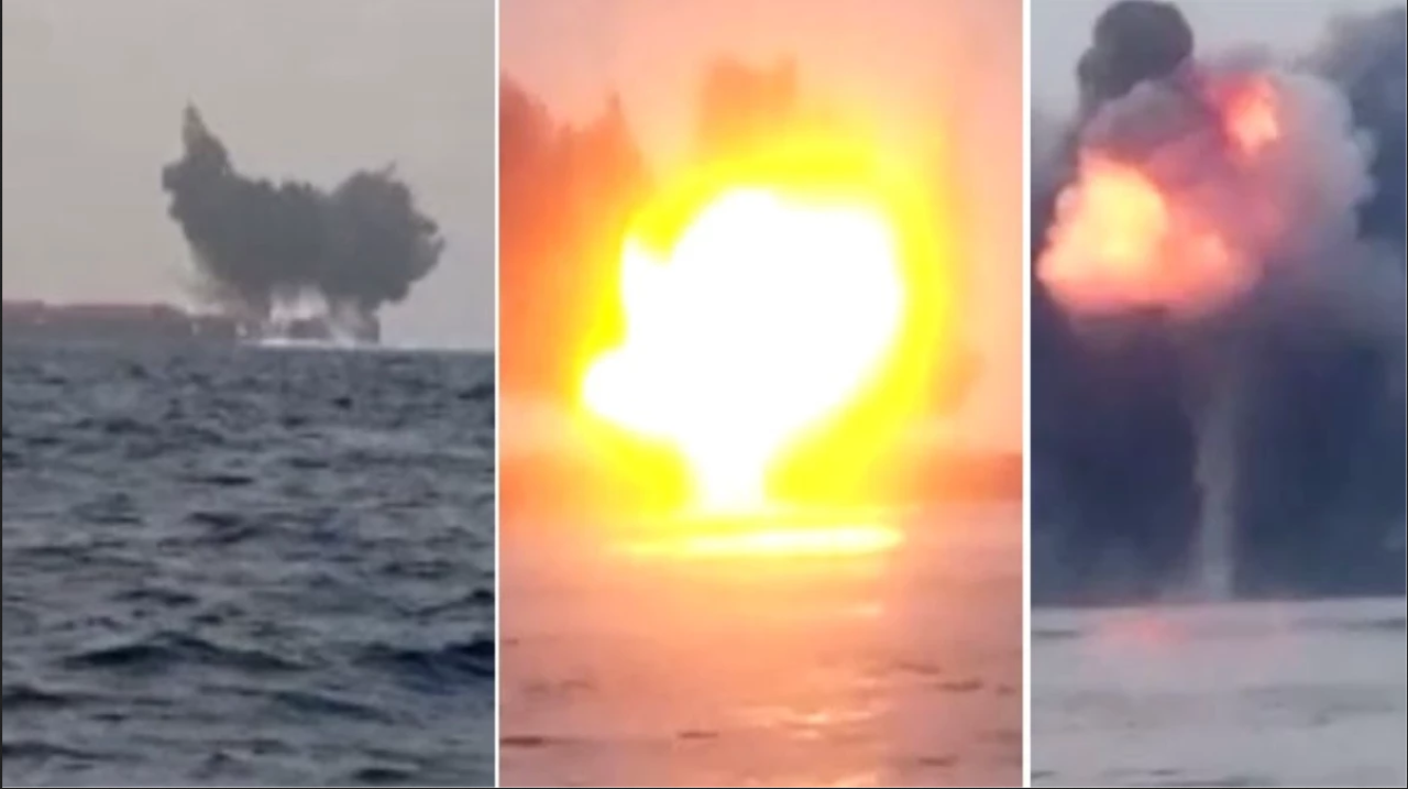 Dev Yunan gemisini suya gömdüler!