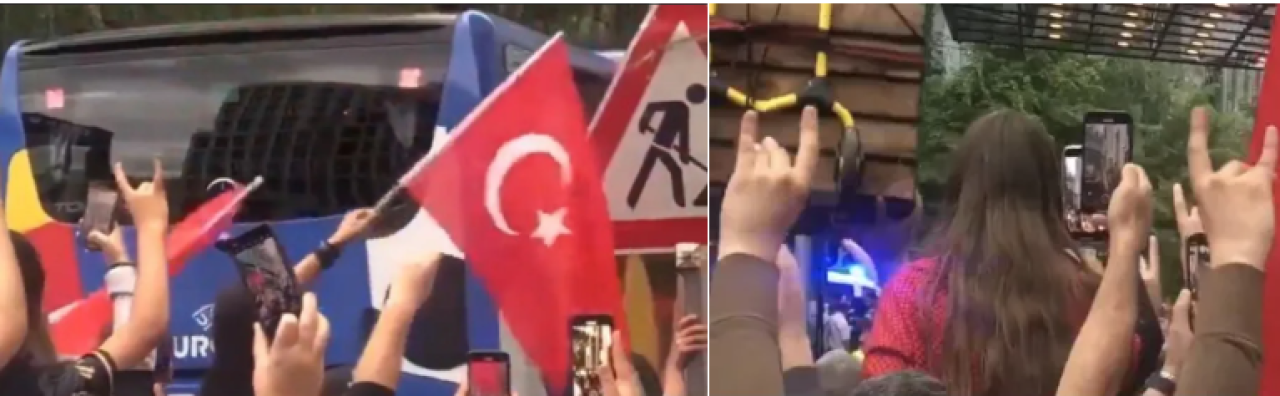 Berlin'de A Milli Takımı'nı "Bozkurt" ile karşıladılar!