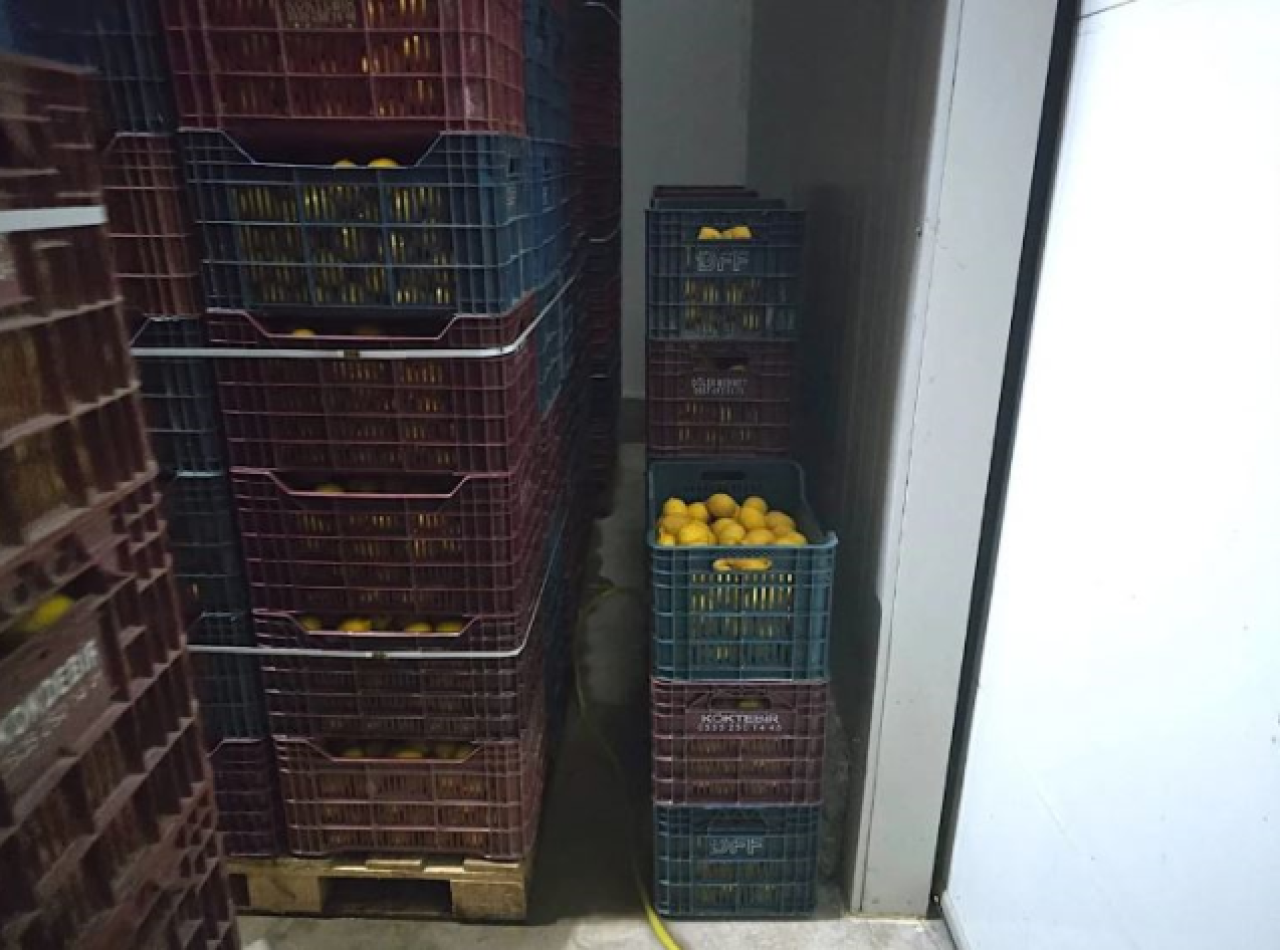 Mersin'de depoda kayıt dışı 380 ton limon tespit edildi!