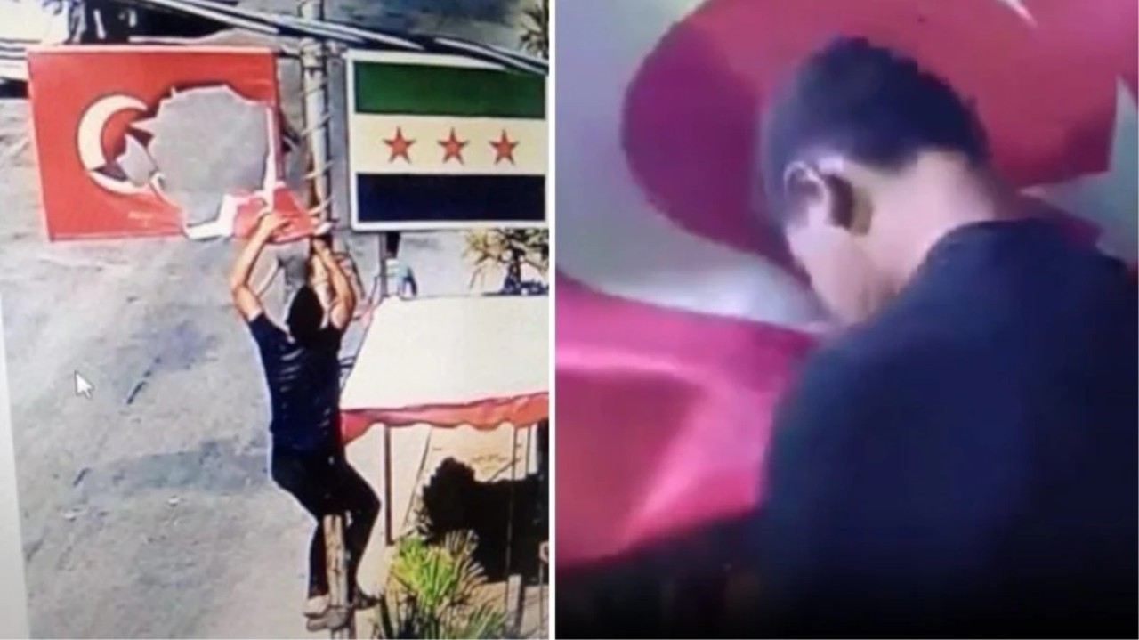 MİT duyurdu! Suriye'de Türk bayrağına yönelik provokasyon yapan kişi yakalandı
