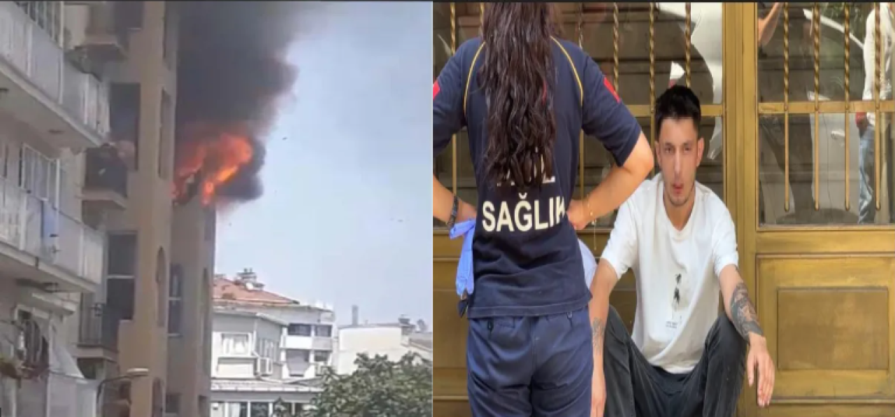 Beyoğlu'nda yangın çıkaran kişiyi bıçakladı: Engelli kız arkadaşını kurtardı!