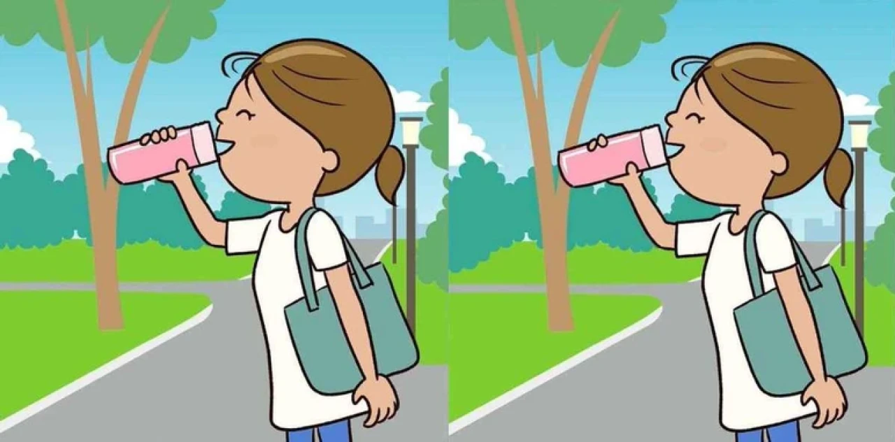 Su içen iki genç kızın resimleri arasındaki 3 farkı yalnızca IQ'su yüksek olanlar 39 saniyede bulabiliyor