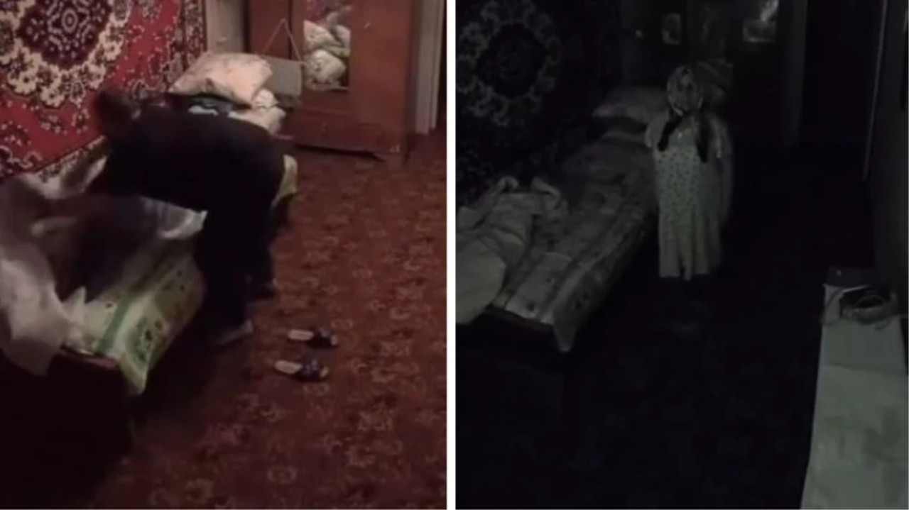 Gece babaannesinin odasından gelen sesler üzerine odasına kamera yerleştiren genç gördüklerine inanamadı!