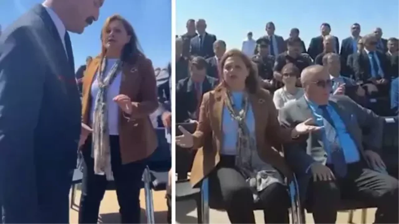 Belediye başkanı kendisine ayrılan sandalyeyi görünce küplere bindi