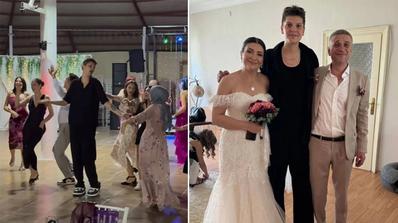 Ebrar Karakurt babasının düğününde hem ağladı hem oynadı