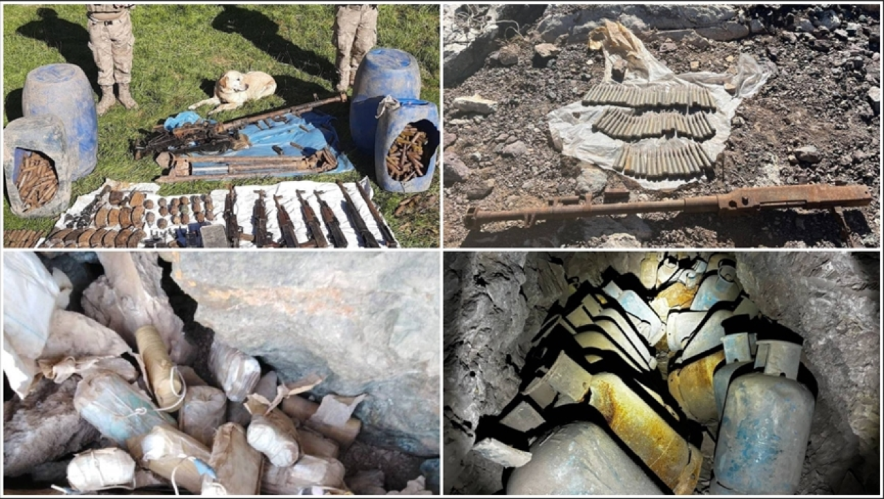 Hakkari'de çok sayıda silah ve mühimmat ele geçirildi!
