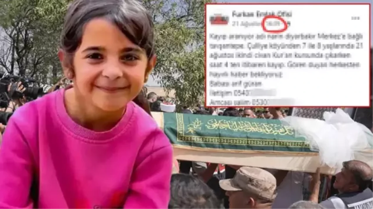 Narin'in kaybolduğu gün Facebook'tan paylaşılan gönderi kafaları karıştırdı!