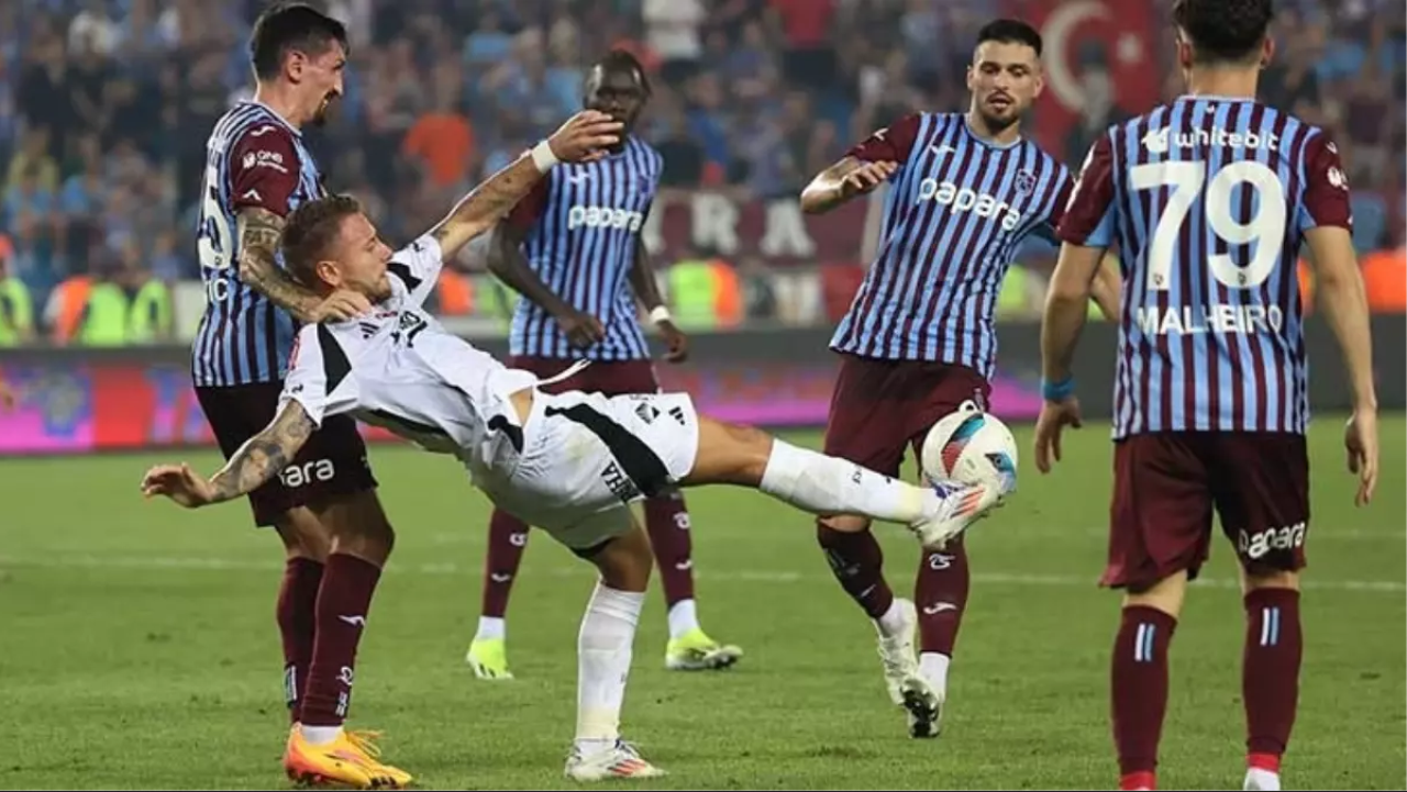 Trabzonspor ile Beşiktaş berabere kaldı: Visca'dan tarihi kırmızı kart!